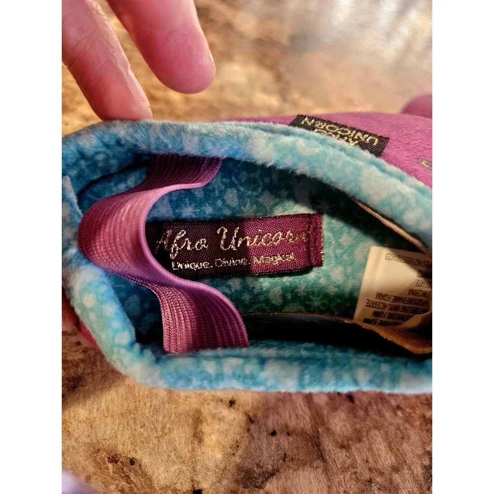 AFRO UNICORN SLIPPER TODDLER Size 8